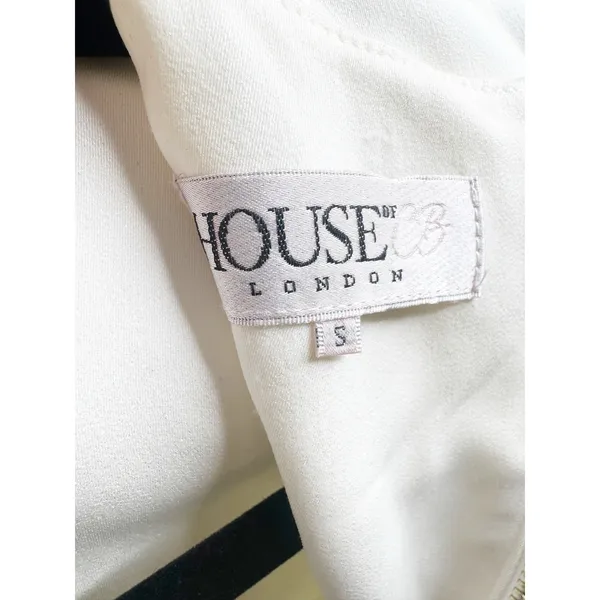 House of CB One Shoulder Short Sleeve Crop Top Women's White Size Small - Image 6
