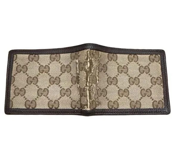 Gucci Vintage GG Canvas Bifold Wallet - Brown (As-Is / Project Piece) - Image 3
