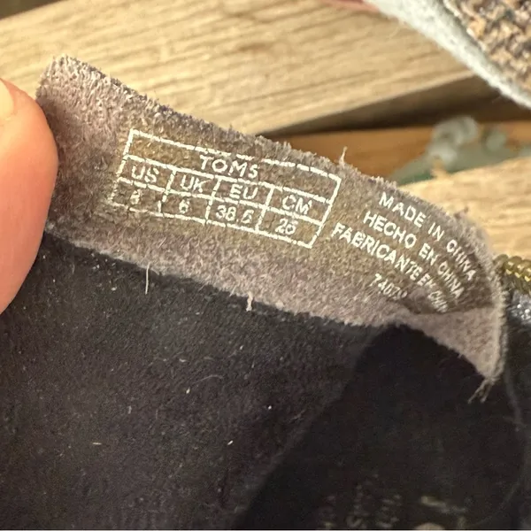 Toms Leila Wool‎ Felt Ankle Boots Size 8 A30 - Image 12