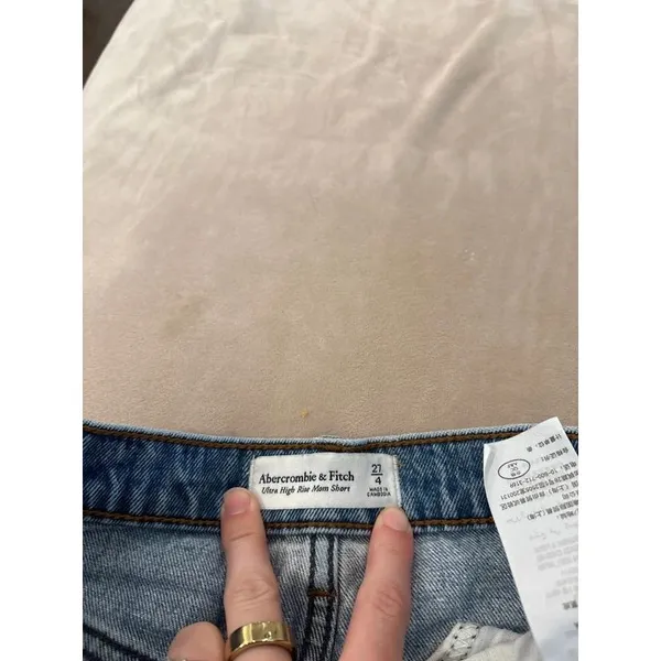 Abercrombie button fly ultra high rise mom short - Image 2