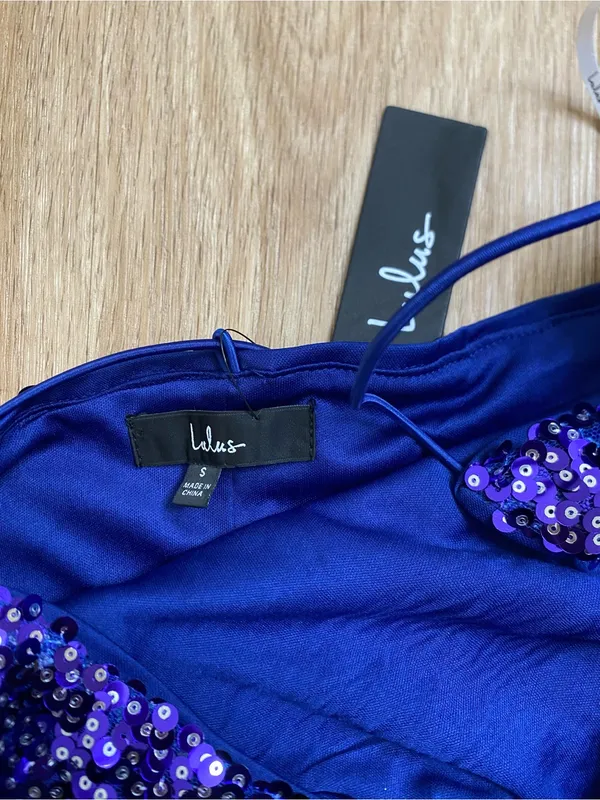 Lulu's Purple Sequin Spaghetti-Strap Mini Dress - Image 7
