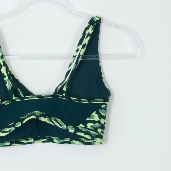 Aerie Offline Green Camo Athletic Workout Mesh Sports‎ Bra Womens Size Small - Image 7