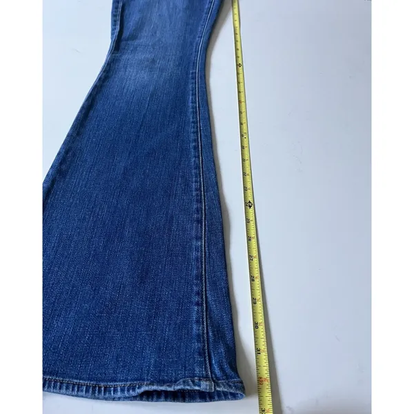 L'AGENCE Bell High Rise Flare Jeans Size 27 Authentique Blue Wash - Image 7