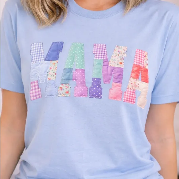 MAMA Graphic Tee | Cotton | Light Blue | Mother’s Day Gift - Image 3