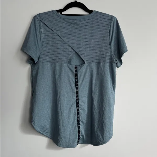 Under Armour Women’s Short Sleeve Tee in Slate Blue Size L - Image 5