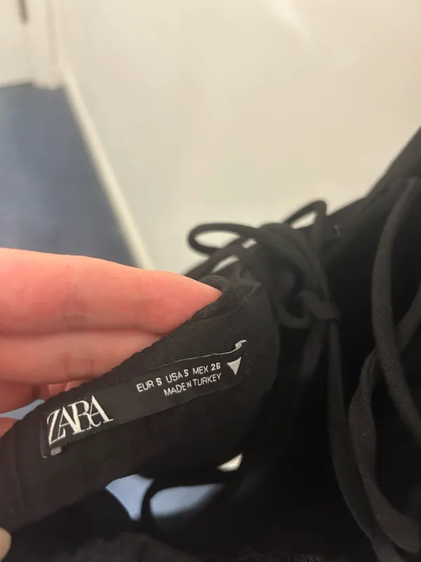 Zara Black Puff Sleeve Mini Dress - Image 6