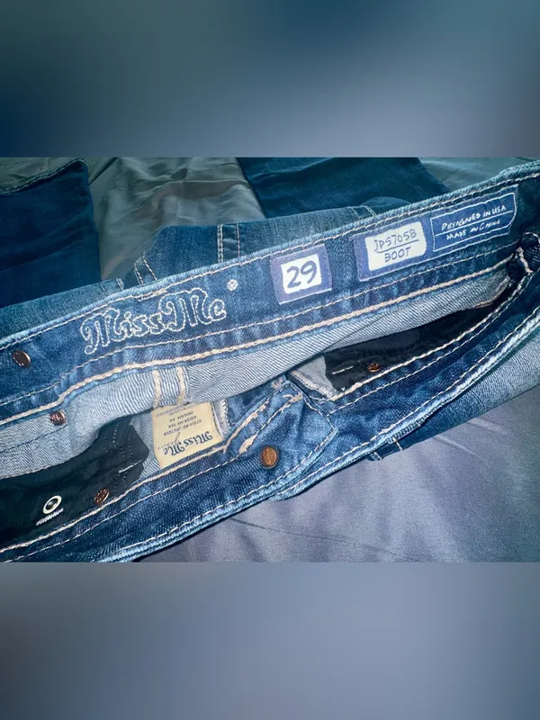Miss Me Western Rodeo Cowgirl Denim Rhinestone Bootcut Jeans! - Image 3