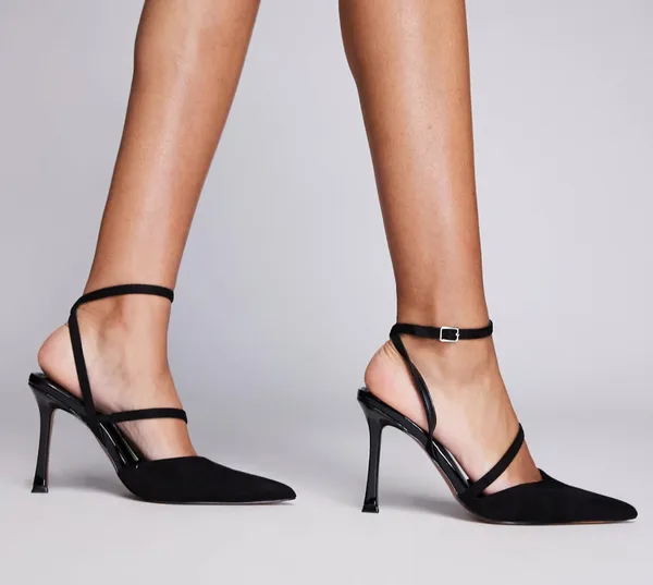 ASOS Ankle Strap Black Heels - Image 4