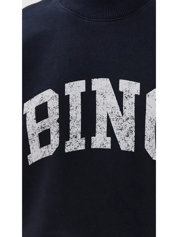 Anine Bing Bradie Sweatshirt in Navy Blue Large Womens Pullover - Image 3