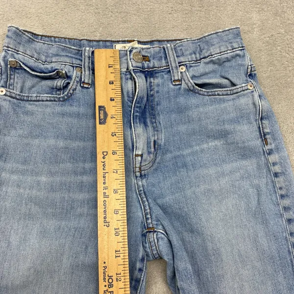Madewell Jeans Womens 26 Blue High‎ Rise Slim Crop Boyjean Denim Ripped Light - Image 4