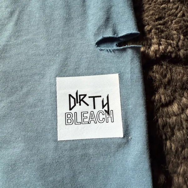Dirty Bleach Gucci Patch Distress Oversized Shirt Blue Size XL - Image 10