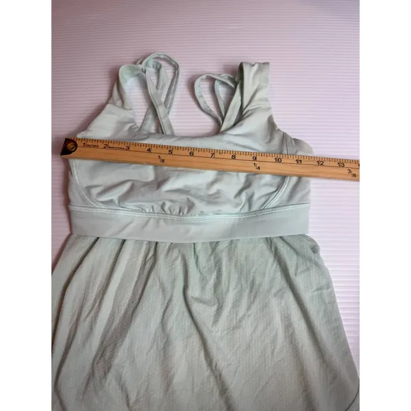 Lululemon‎ Light Green Workout Dress Athletic Tank Top Activewear stained size 4 - Image 2
