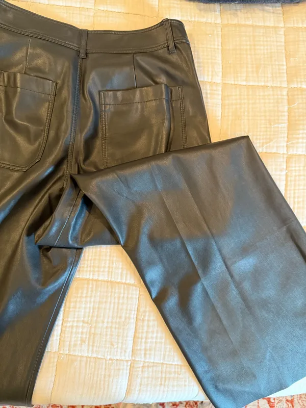 ZARA Leather Faux Pants - Image 5