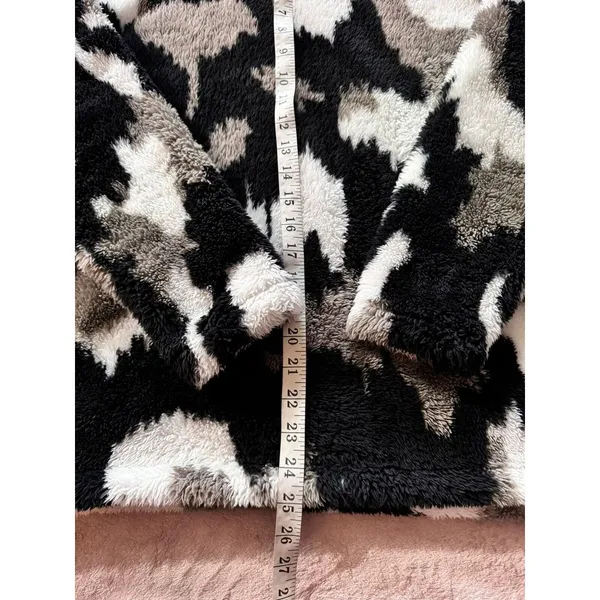 Eddie Bauer Womens 1/4 Zip Mock Neck Faux Fur‎ Sweater Size XLarge - Image 8