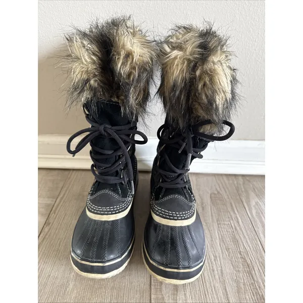 Sorel Joan of Arc‎ Black Waterproof Winter Snow Boots NL2429-010 Womens 6 - Image 3