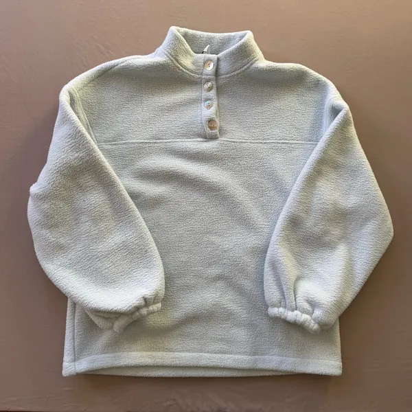 & other stories Fleece Mock Neck Pullover Sweatshirt - Image 3