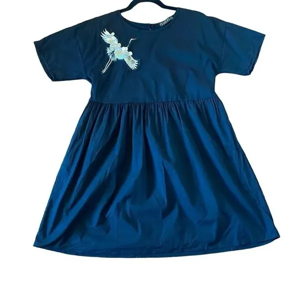 Anthropologie Potters Pot black sequin heron dress small - Image 11