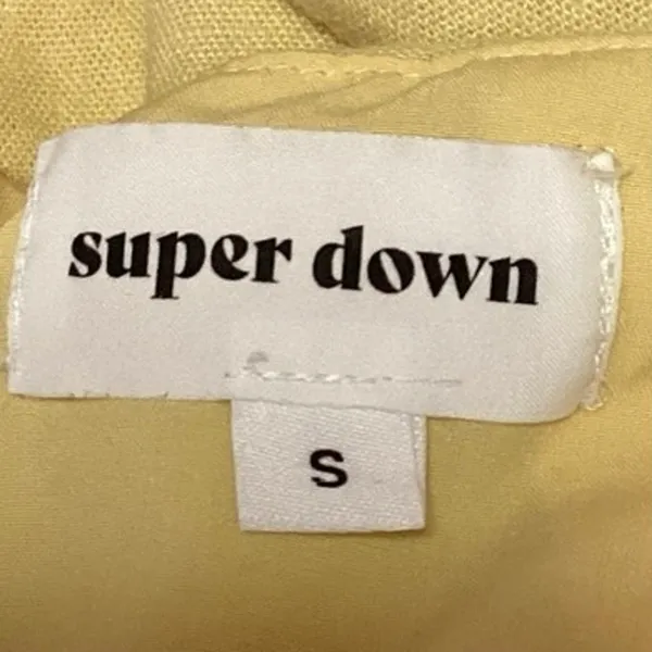 Revolve x Superdown Lilo Yellow Halter Button Up Open Back Mini Bodycon Dress S - Image 7