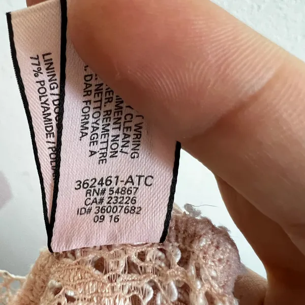 Victoria's Secret Bralette Women's‎ Medium Peach Lace Festival Coachella - Image 6