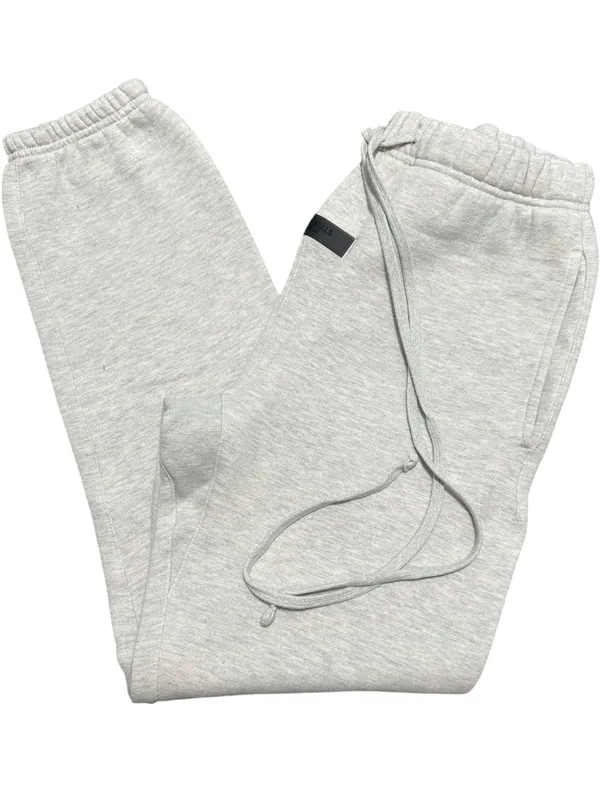 Essentials Fear of God Women’s Uni-Sex XS Heather Light Grey Joggers Sweatpants - Image 2