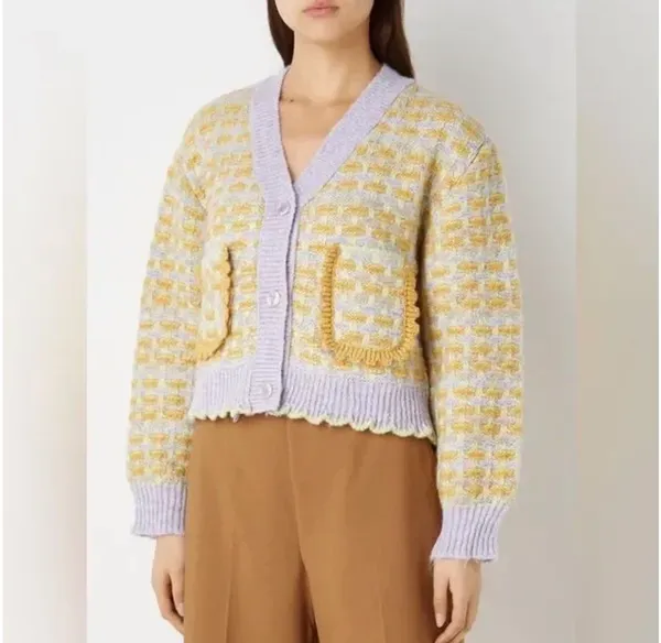 Mango Multi Color Knit Cardigan - Image 3