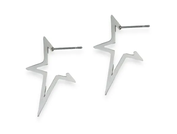 Pentagram Star Stud Earrings for Men Women Streetwear Punk Hip Hop Unisex Style - Image 2