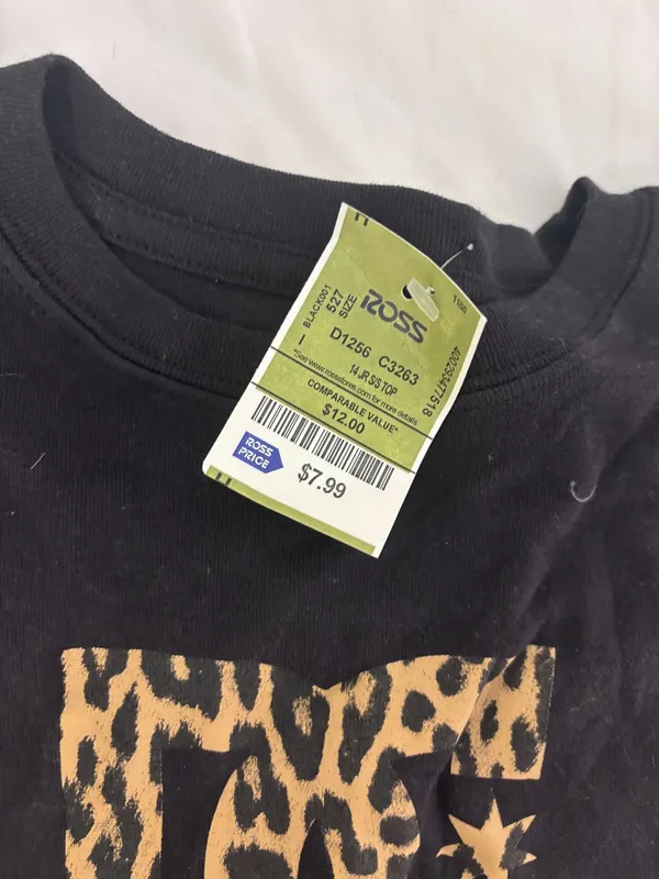 Cheetah print black tee - Image 2