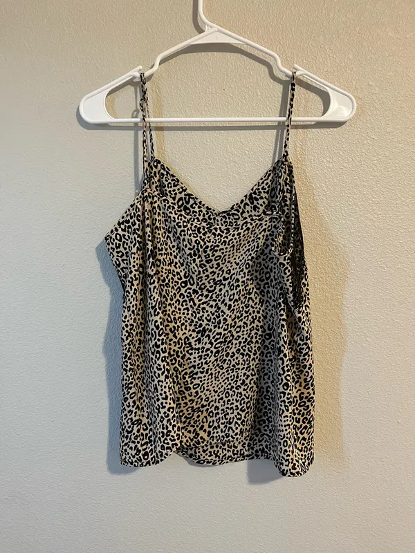Candies leopard Print top with black lace Multiple Size L - Image 4