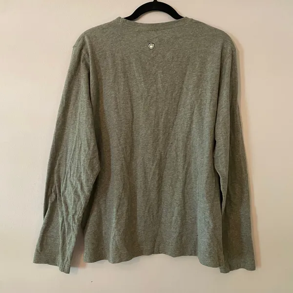 Life Is Good Gray Long Sleeve Tee Winter Ski Snow Loungewear Women's size Large - Image 6