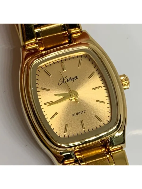 XIVIYA Women's gold tone women’s watch 22mm quartz analog up to 7.5” running - Image 3