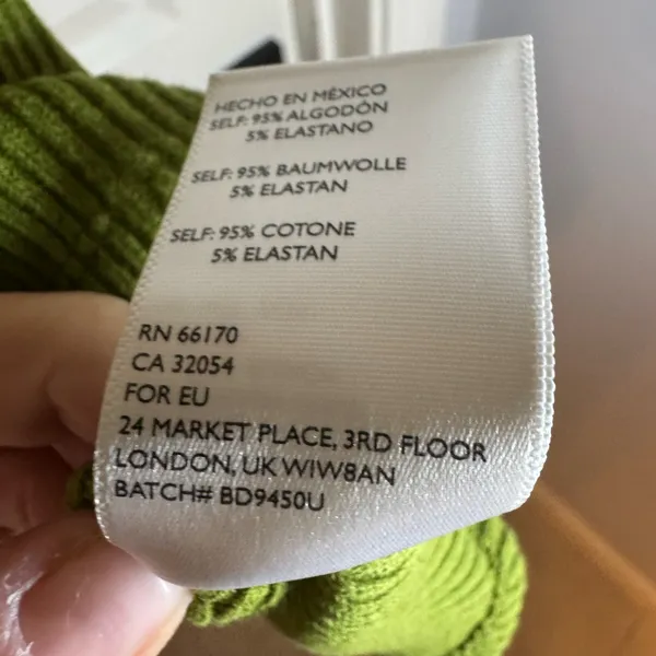 Urban Outfitters Ribbed Olive Green One‎ Shoulder Dress, Size XS - Image 6