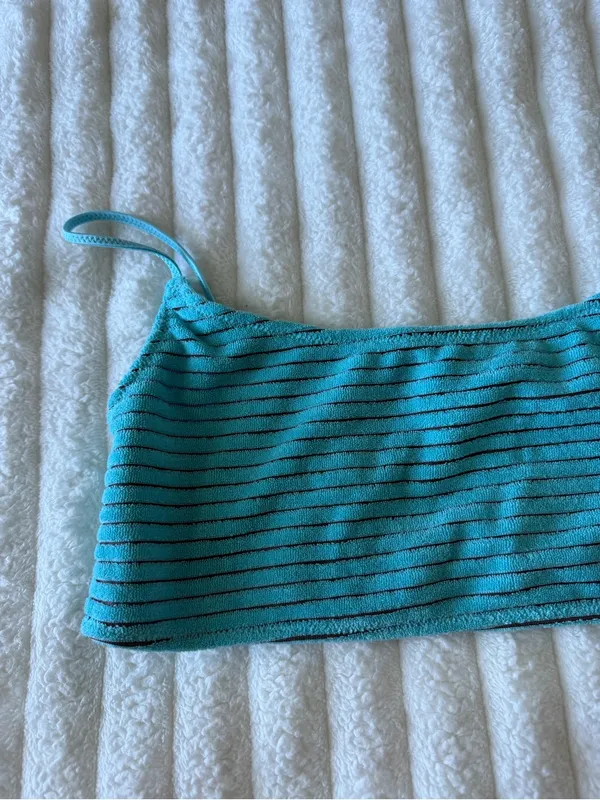 triangl swimwear Blue Striped Bikini Top - Image 2