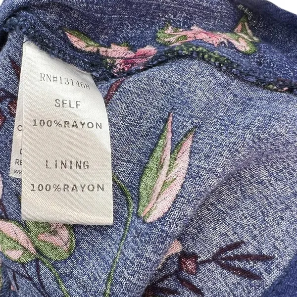 Baltic Born Marion Maxi Dress Off the‎ Shoulder Floral Print Blue Size Small - Image 10