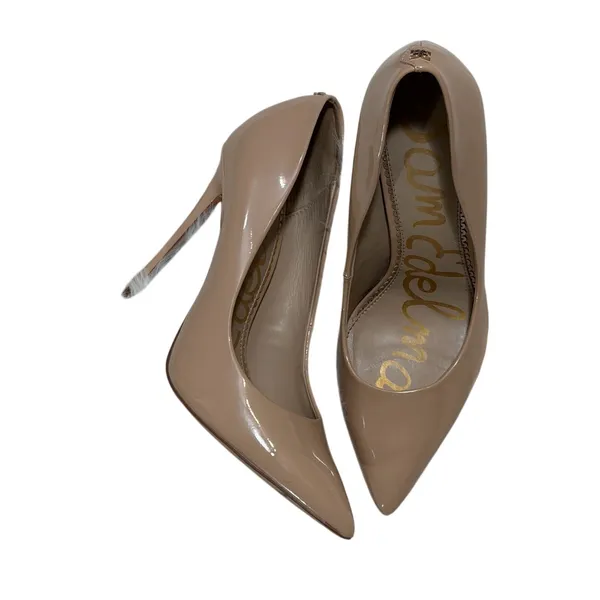 Sam Edelman Danna Pointed-Toe Stiletto Nude Patent Heels|9 - Image 10