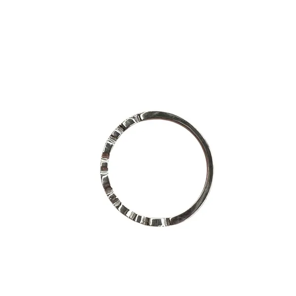 Marquise & Round Shapes Clear Glass Stones Sterling Silver Stackable Ring - Image 5
