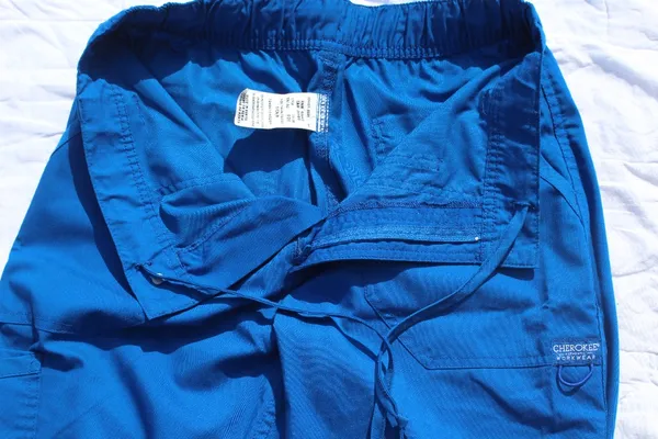 Cherokee Scrub Pants Blue Small - Image 5