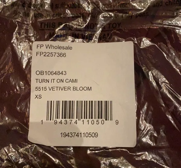 NWT Free People Intimately Turn It On Cami Vetiver Bloom S sequin Purple XS - Image 5