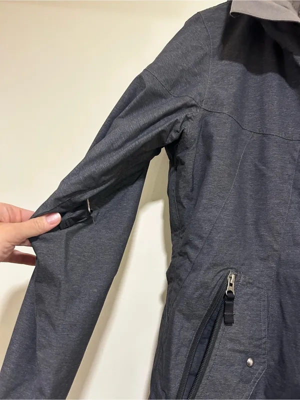 Burton Womens Da Nang Dryride Hooded Ski Jacket in Gray Size Large - Image 4