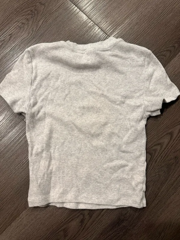 Aritzia TNA gray ribbed tshirt  - Image 2