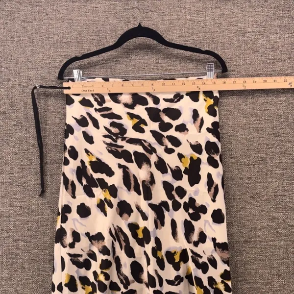 White Leopard‎ Midi Skirt Large Black - Image 12