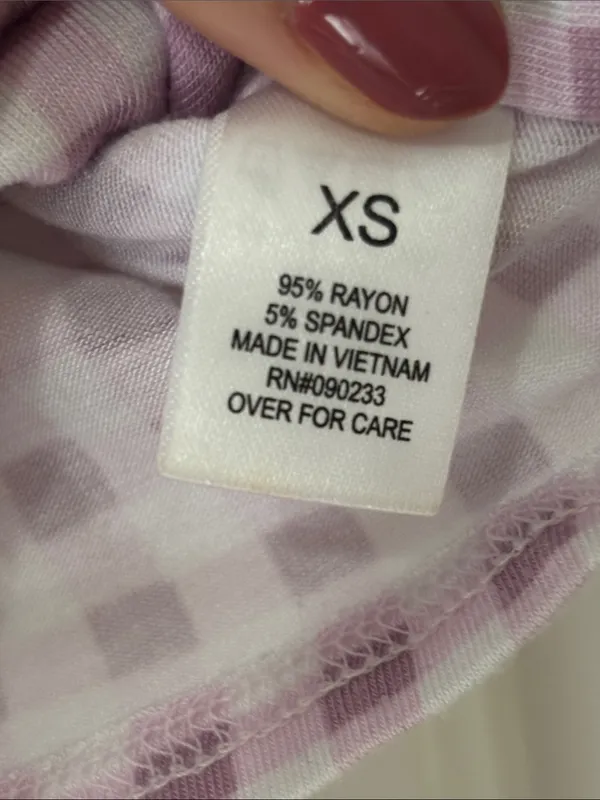 PacSun Light Purple Gingham Spaghetti Strap Cami Crop Top SOFT! - Image 3