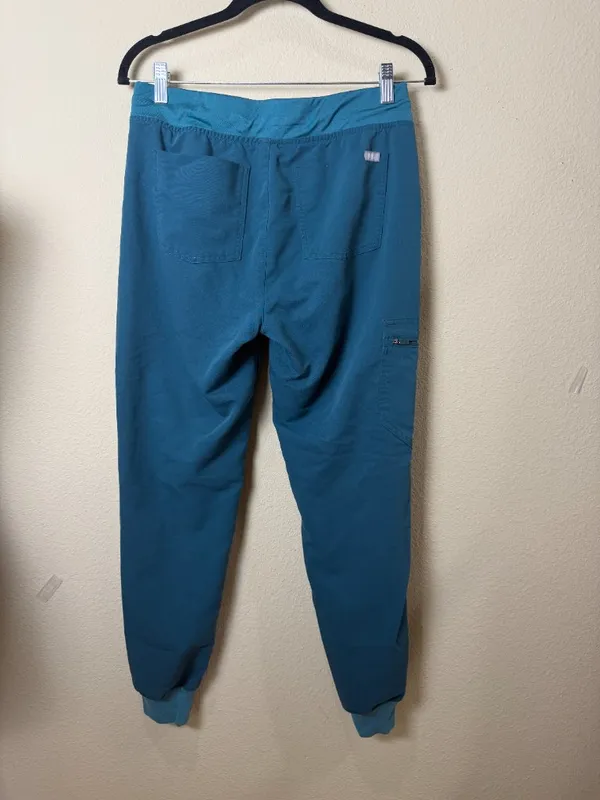 FIGS Zamora Jogger Scrub Scrubs Pants Teal Size Small - Image 5