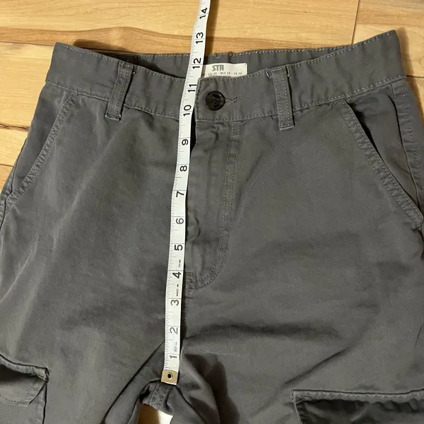 Stradivarius STR Gray Trouser Pants High Rise Straight Leg Sz 6 Grunge 90’s - Image 3