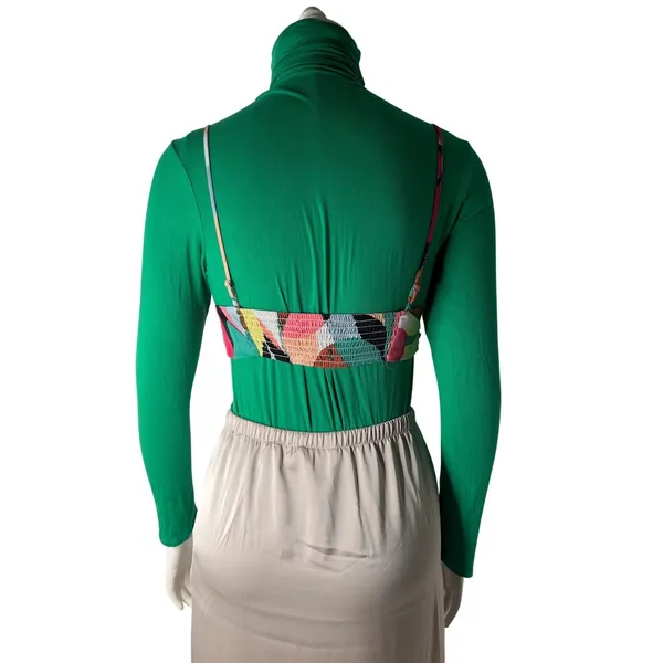 Forever‎ 21 Abstract Print Halter Neck Crop Top Size M - Image 13
