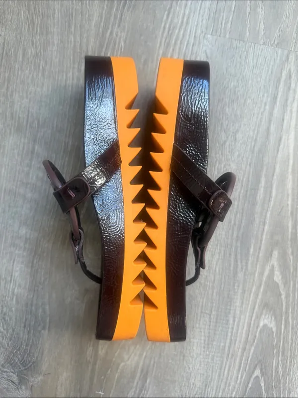 Tory Burch Miller Cloud Lug Flip Flop In Plum / Orange Citrine 6 - Image 4