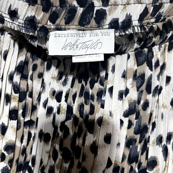Lord & Taylor Vintage Leopard Print Skirt Long‎ Midi pleated USA sz 10 - Image 5