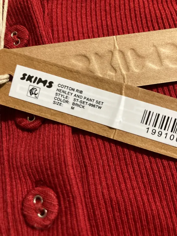 SKIMS Cotton Rib Henley M - Image 6
