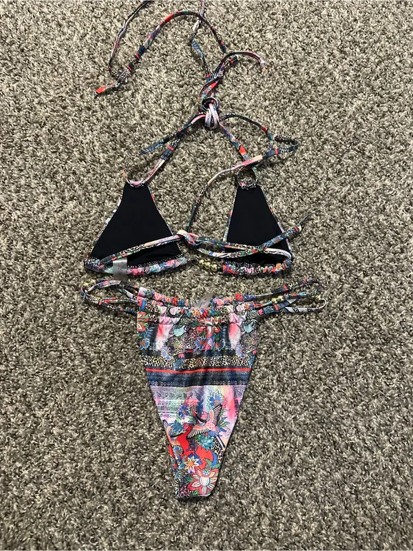 Missguided Multicolor Beaded Triangle Bikini Set - Image 6