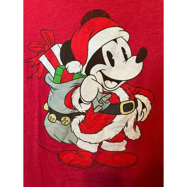 DISNEY‎ CHRISTMAS MICKEY MOUSE ladies small (S) shirt. - Image 8