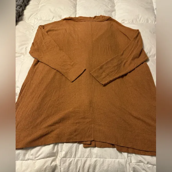 Intimately Free People Women's Rust Cardigan Ribbed Sweater - Size L - Image 6